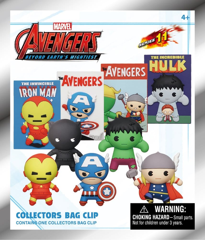 Marvel 3D PVC-Taschenanhänger Serie 1 Avengers 60th Comic Covers Blind Bag Display (24)