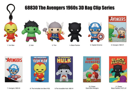 Marvel 3D PVC-Taschenanhänger Serie 1 Avengers 60th Comic Covers Blind Bag Display (24)