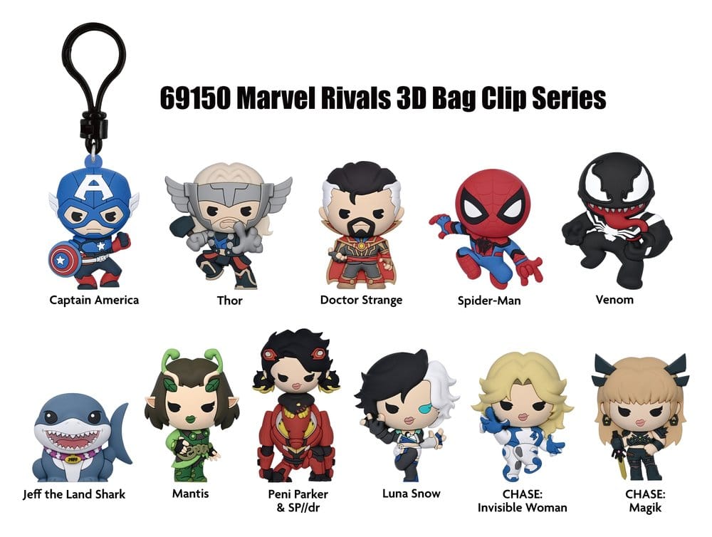 Marvel Rivals 3D PVC-Taschenanhänger Series 16 Display (24)