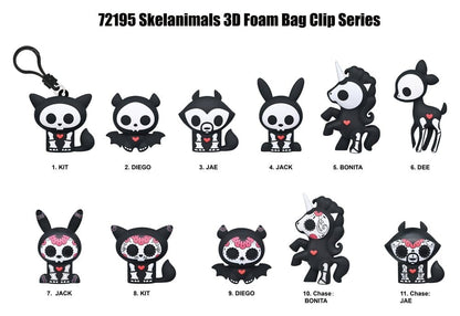 Skelanimals 3D PVC-Taschenanhänger Serie 1 Blind Bag Display (24)