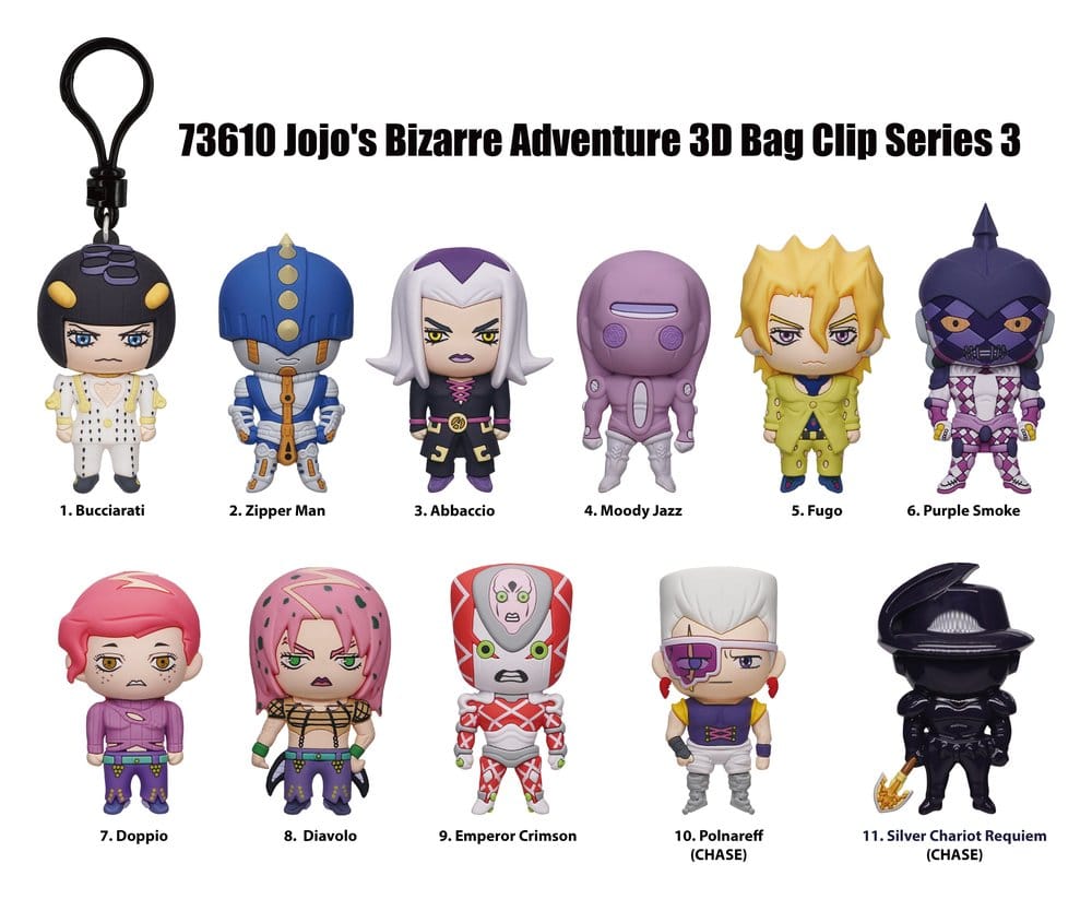 JoJo´'s Bizarre Adventure 3D PVC-Taschenanhänger Serie 2 Blind Bag Display (24)