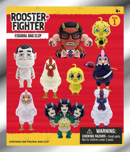 Rooster Fighter 3D PVC-Taschenanhänger Serie 1 Blind Bag Display (24)