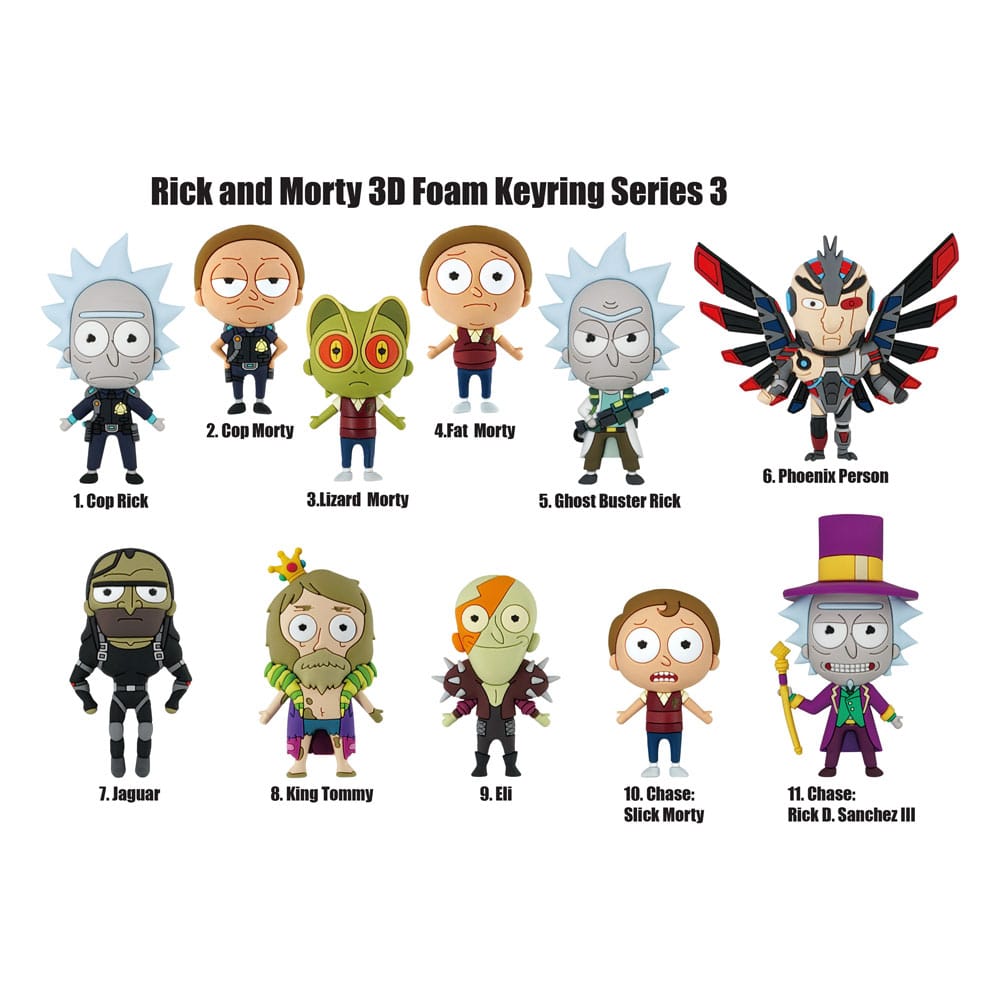 Rick and Morty PVC-Taschenanhänger Series 3 Display (24)