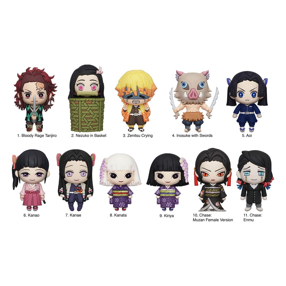 Demon Slayer: Kimetsu no Yaiba 3D PVC-Taschenanhänger Series 4 Display (24)