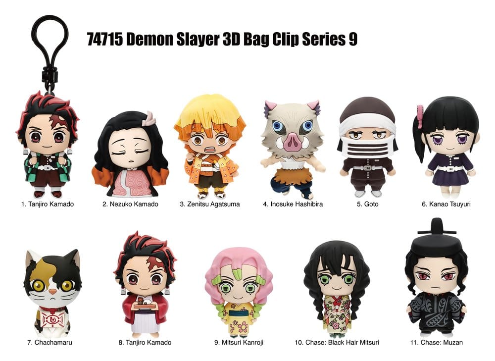 Demon Slayer: Kimetsu no Yaiba 3D PVC-Taschenanhänger Serie 9 Blind Bag Display (24)