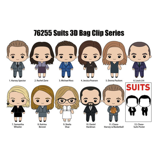 Suits 3D PVC-Taschenanhänger Series 1 Display (24)