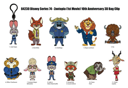 Zootopia 3D PVC-Taschenanhänger Serie 73 Display (24)