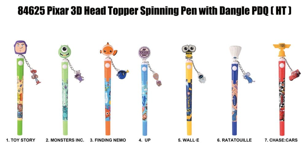 Pixar 3D Head Topper Drehkugelschreiber Display (12)
