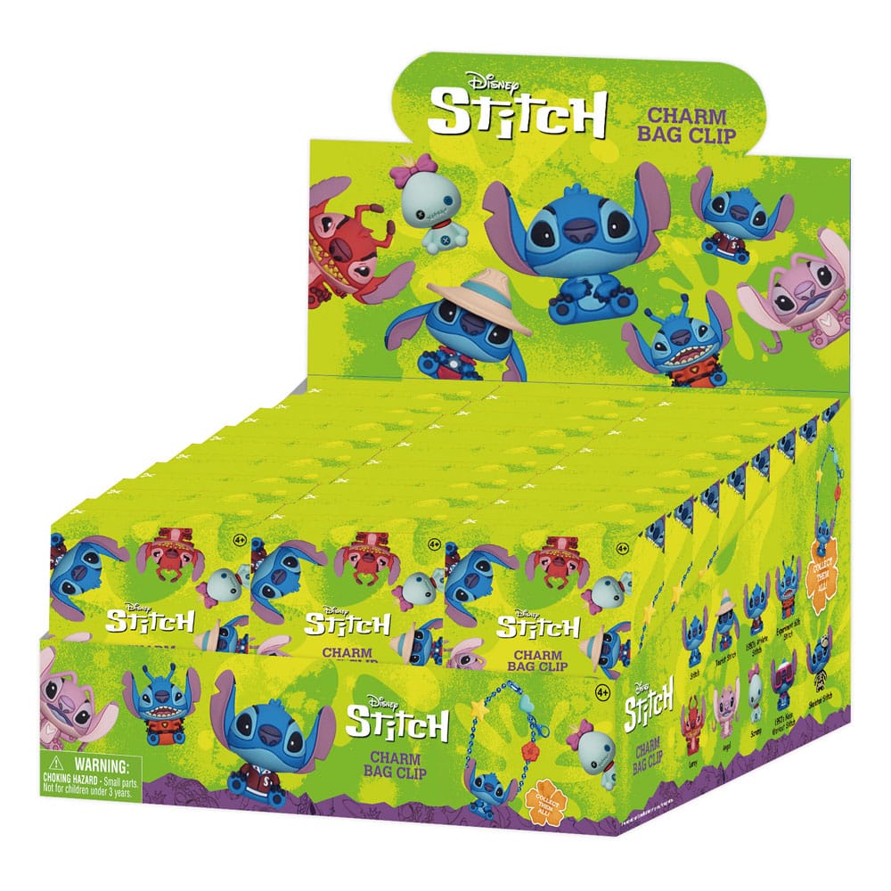 Lilo & Stitch 3D PVC-Taschenanhänger Stitch Charm Display (24)