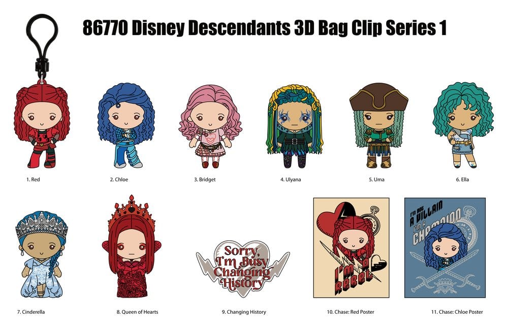 Descendants 3D PVC-Taschenanhänger Serie 1 Display (24)