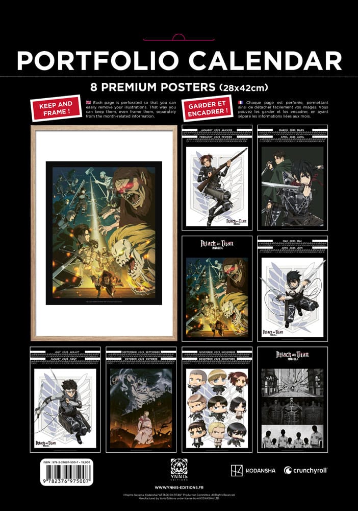 Attack on Titan Portfolio Kalender 2025 *Englische Version*