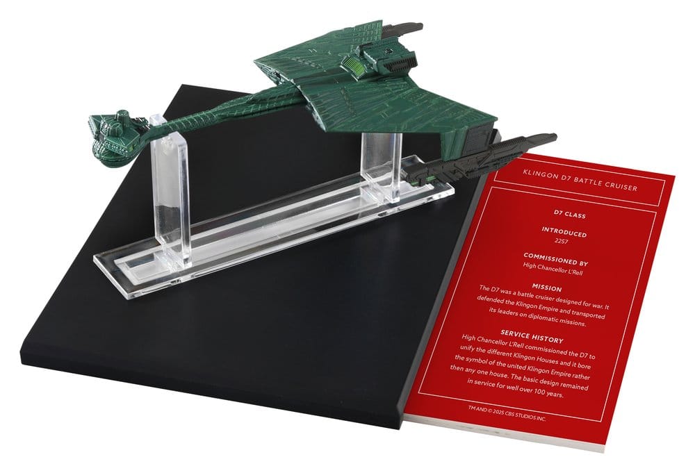 Star Trek Library Die-Cast Klingon D7 Battle Cruiser 10 cm