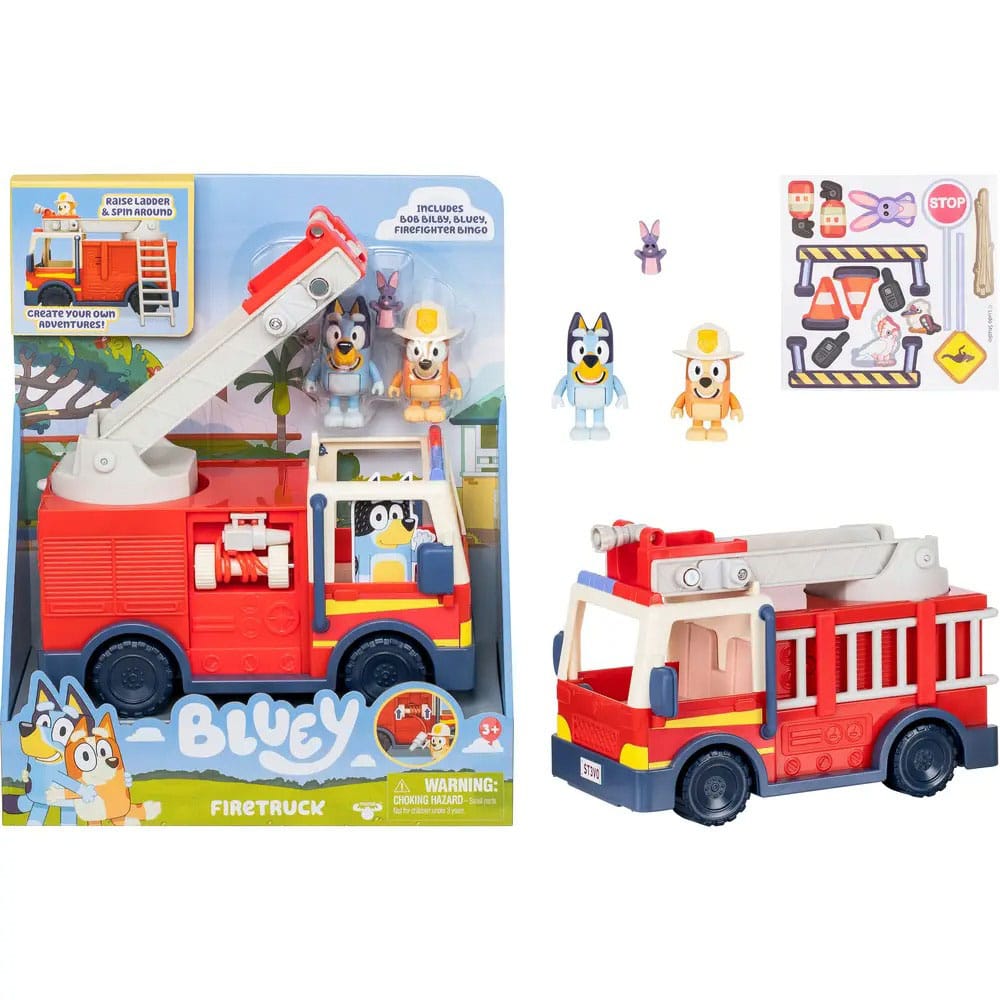 Bluey Minifiguren Spielset Bluey Feuerwehrwagen