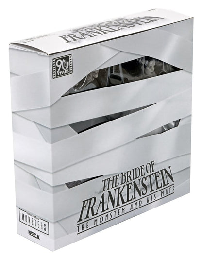 Universal Monsters Actionfiguren 2er-Pack Frankensteins Braut 90th Anniversary The Monster & His Mate (B&W) 18 cm