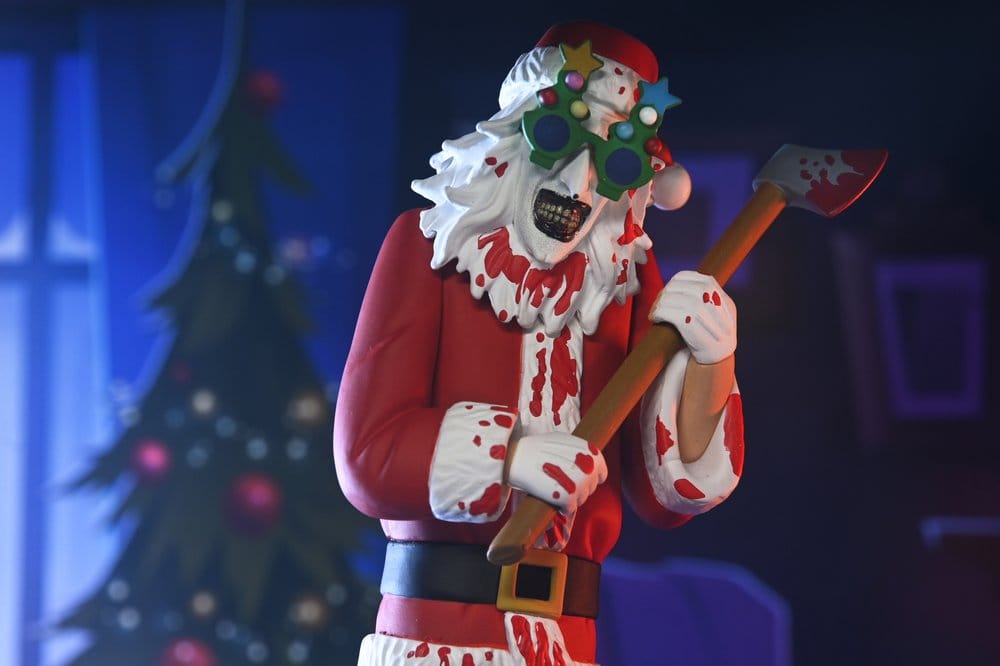 Terrifier 3 Toony Terrors Actionfigur Santa Suit Art the Clown (Bloody Version) 15 cm