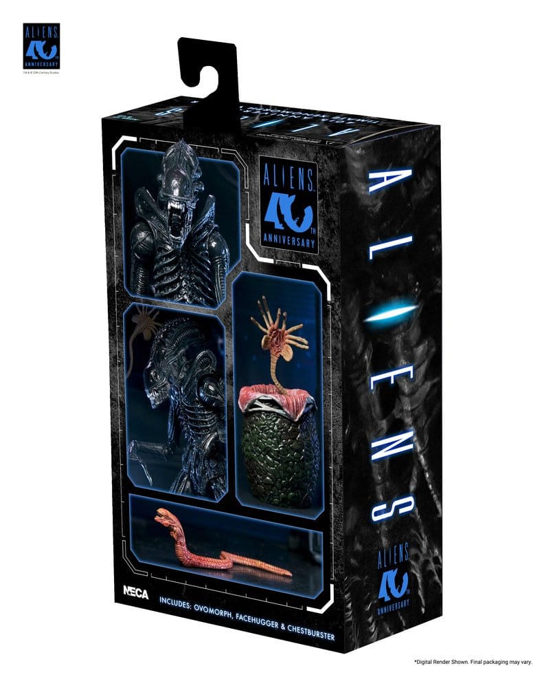 Aliens Ultimate Actionfigur Warrior (1986) Xenomorph Black (40th Anniversary) 23 cm