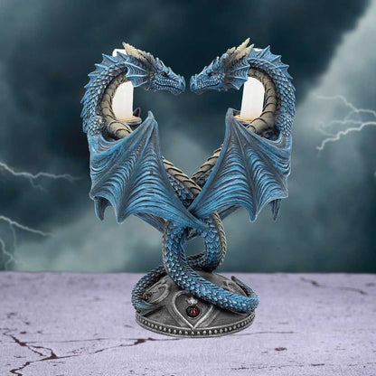 Anne Stokes Kerzenständer Dragon Heart 23 cm