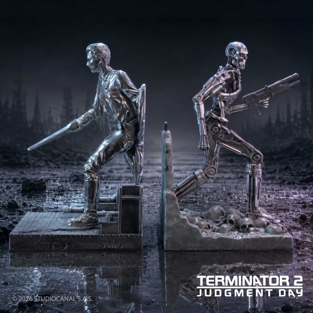 Terminator 2 Buchstützen T-1000 vs T-800 19 cm