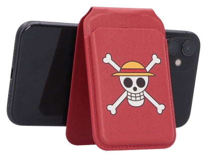 One Piece Kartenhalter Luffy Jolly Roger (Red) 10 cm