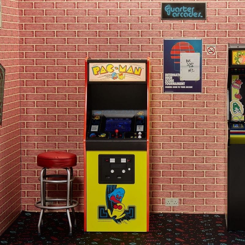 Quarter Arcades Zubehör Ziegelhintergrund