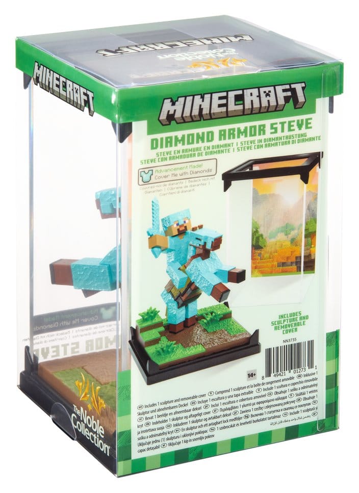 Minecraft Figur Diorama Diamond Armor Steve und Pferd 18 cm
