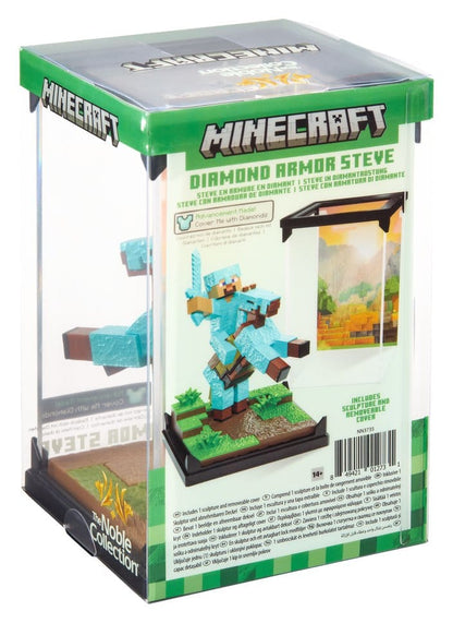 Minecraft Figur Diorama Diamond Armor Steve und Pferd 18 cm