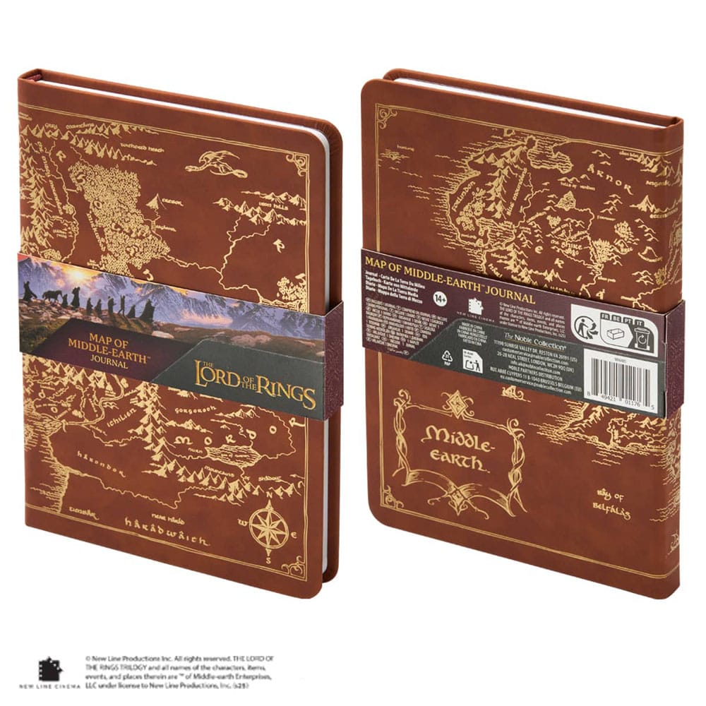 Der Herr der Ringe Tagebuch Map of Middle-Earth 240 Seiten