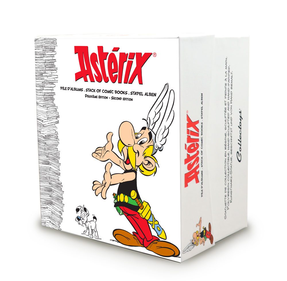 Asterix Collectoys Statue Asterix mit Bücherstapel 2nd Edition 23 cm