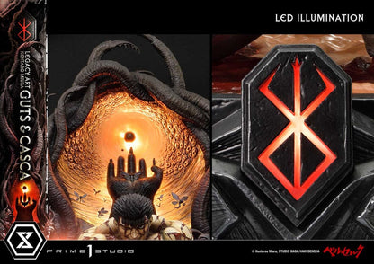 Berserk Ultimate Legacy Art Kentaro Miura Statue 1/4 Guts & Casca 72 cm