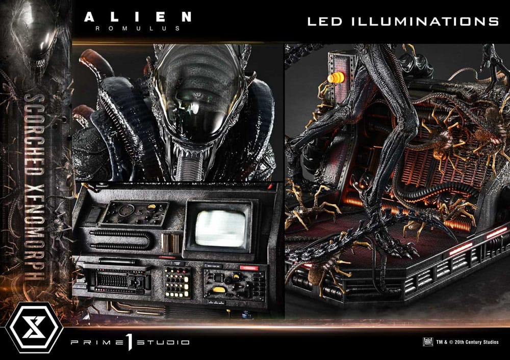 Alien: Romulus Museum Masterline XL Statue 1/3 Scorched Xenomorph Deluxe Version 98 cm