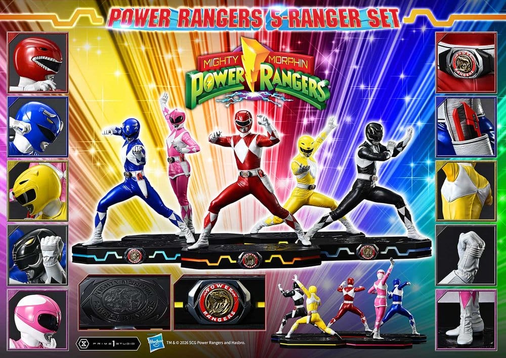 Mighty Morphin Power Rangers Premium Masterline Statuen 5er-Set 1/4 57 cm
