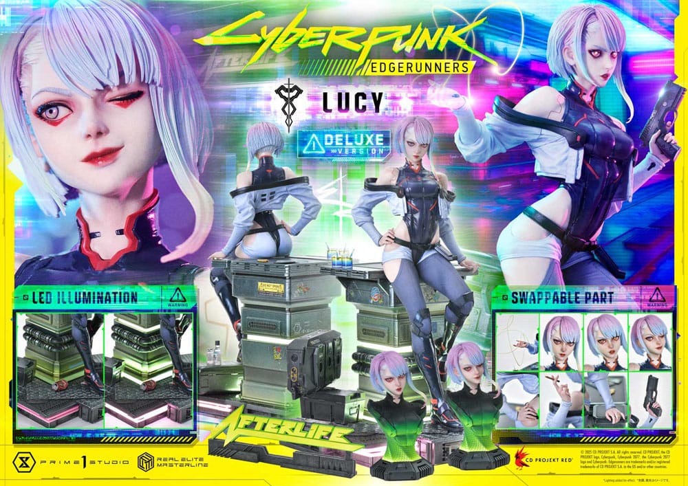 Cyberpunk: Edgerunners Real Elite Masterline Series Statue 1/4 Lucy Deluxe Bonus Version 50 cm