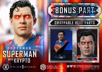Superman (2025) Real Elite Masterline Series Statue 1/3 Superman with Krypto Bonus Version 95 cm