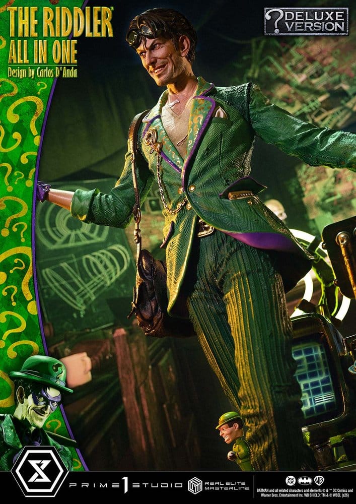 DC Comics Real Elite Masterline Series Statue 1/3 The Riddler All In One (Design by Carlos D'Anda) Deluxe Version 74 cm