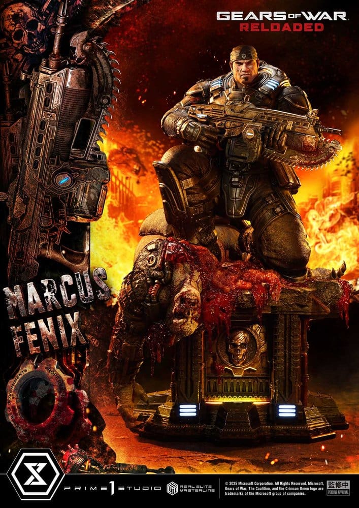 Gears of War: Reloaded Real Elite Masterline Series Statue 1/3 Marcus Fenix 97 cm