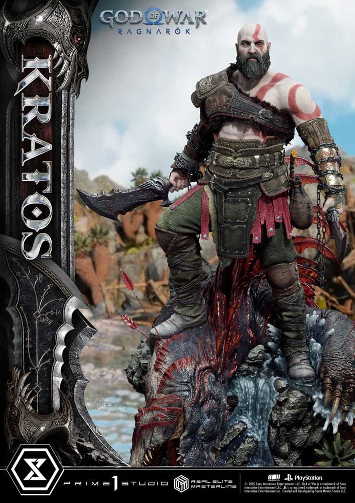God of War: Ragnarok Real Elite Masterline Series Statue 1/3 Kratos 95 cm