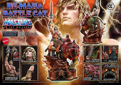 Masters of the Universe Real Elite Masterline Series Statue 1/4 He-Man & Battle Cat Ultimate Bonus Version 86 cm