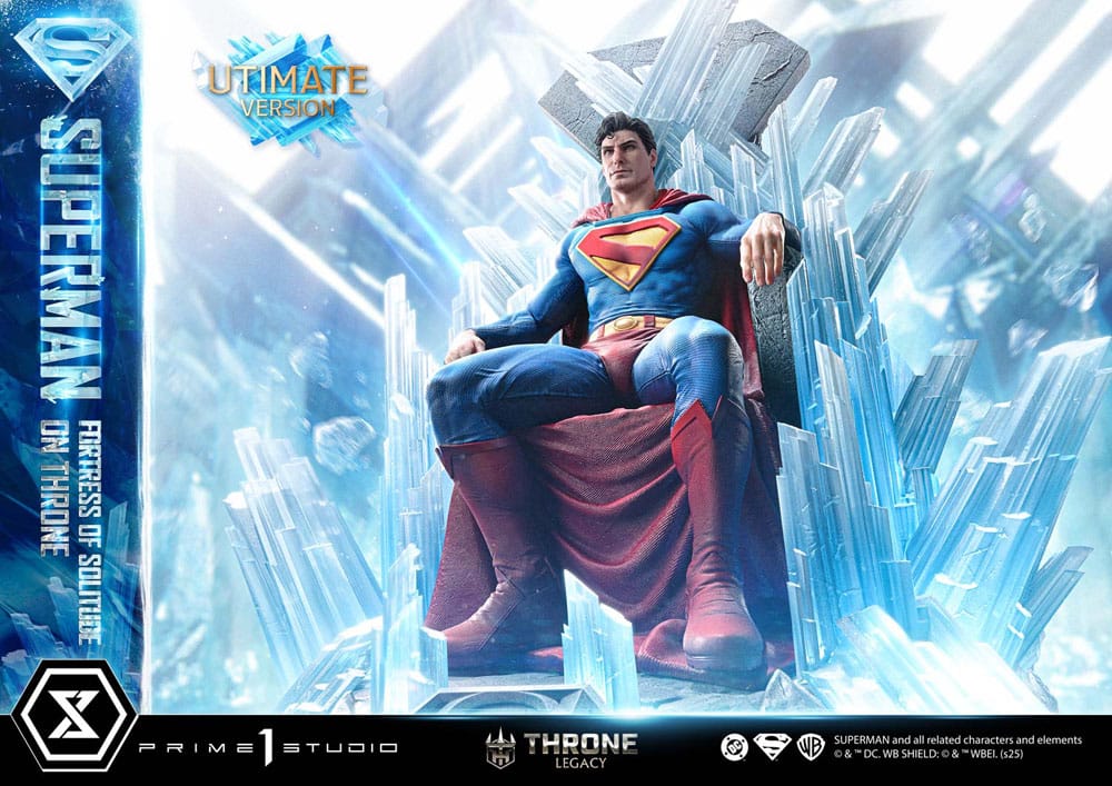 DC Comics Throne Legacy Collection Statue 1/4 Superman Fortress of Solitude on Throne (Design by Gabriele Dell'Otto) Ultimate Version 52 cm