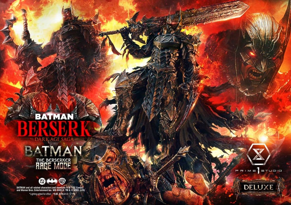 DC Comics Premium Masterline Series Statue 1/4 Batman (Comics) Batman: The Berserker Rage Mode Deluxe Version 93 cm