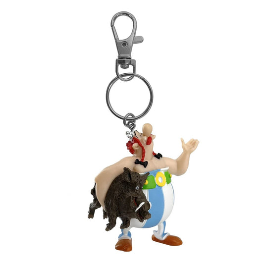 Asterix Schlüsselanhänger Obelix mit Wildschwein14 cm