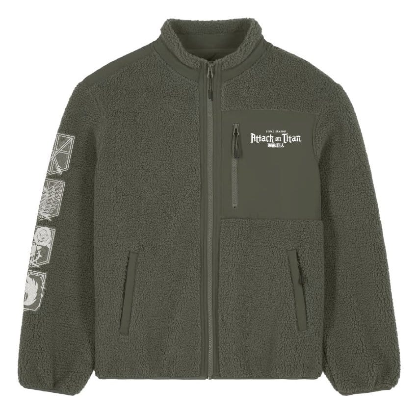 Attack On Titan Sherpa Jacke Logo Größe XL