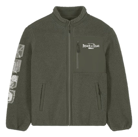 Attack On Titan Sherpa Jacke Logo Größe XXL