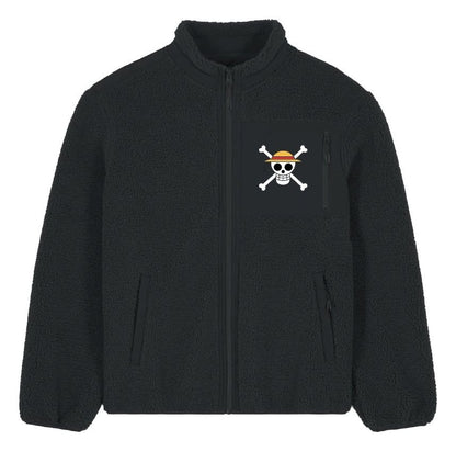 One Piece Sherpa Jacke Logo Größe M