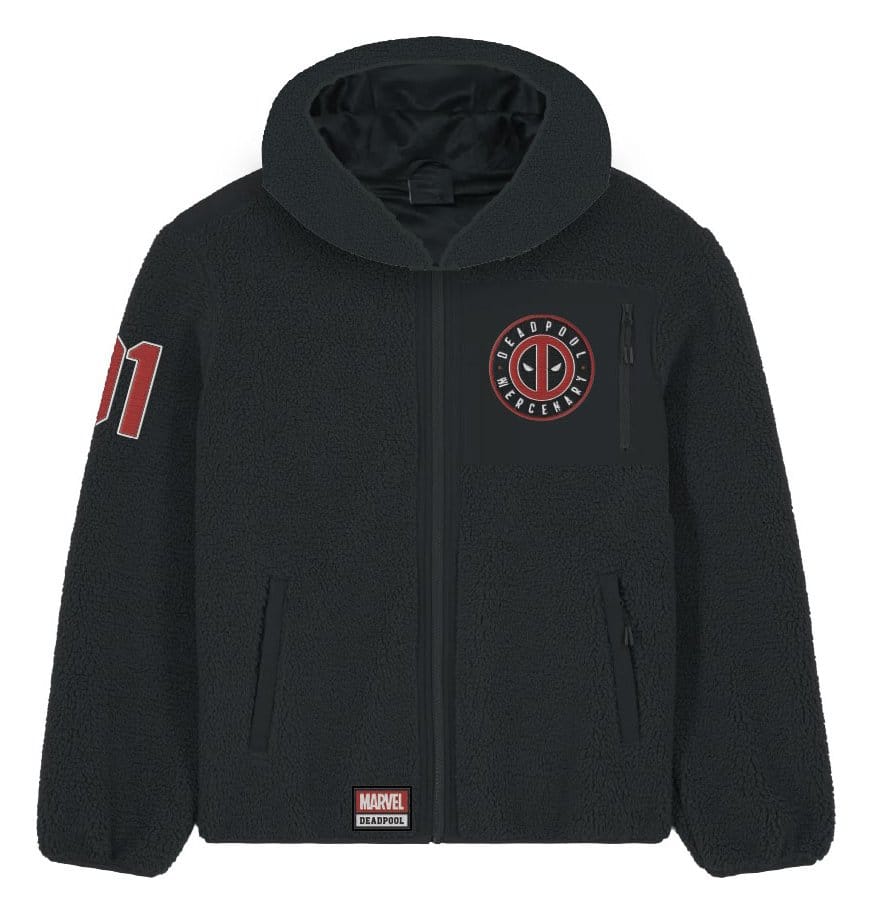 Marvel Sherpa-Jacke Deadpool Logo Größe XL