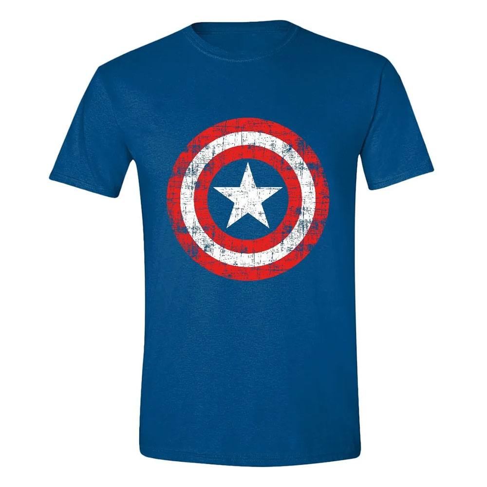 Marvel T-Shirt Captain America Cracked Shield Größe L