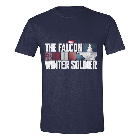 The Falcon and the Winter Soldier T-Shirt Action HR Logo Navy Größe XL