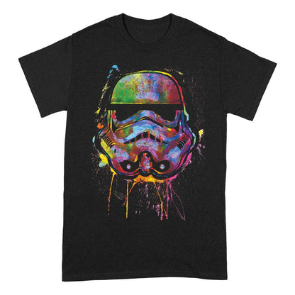Star Wars T-Shirt Paint Splats Helmet Größe L
