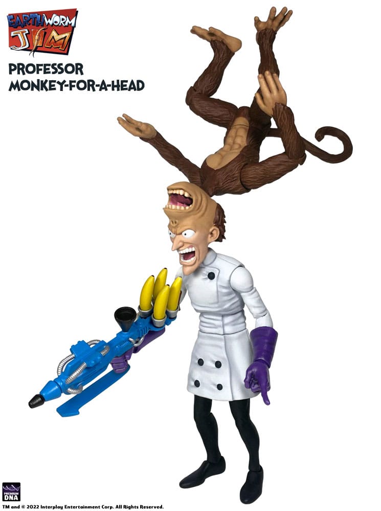 Earthworm Jim Actionfigur Wave 1: Professor Monkey-For-A-Head 28 cm