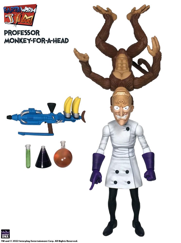 Earthworm Jim Actionfigur Wave 1: Professor Monkey-For-A-Head 28 cm