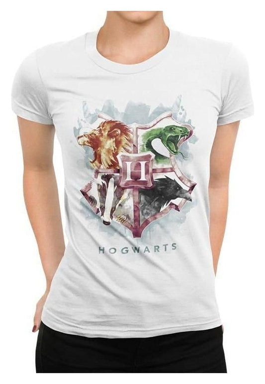 Harry Potter T-Shirt Water Colour Crest Größe XL